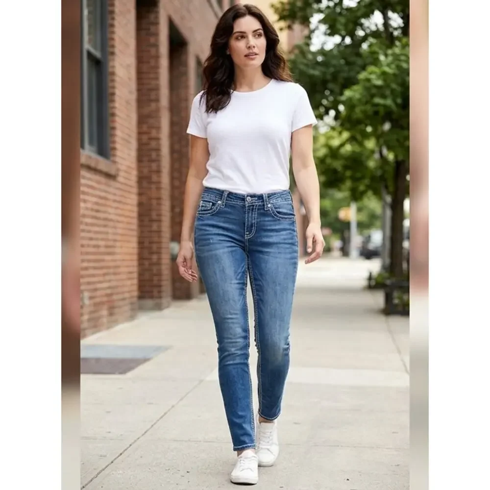 Seven7 Blue Skinny Stretch Jeans Women Size 26